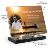 Plaque funéraire en plexiglas avec photo couleur